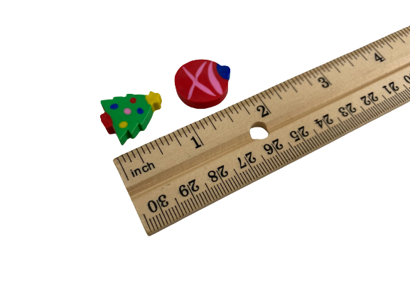 christmas tree ornament erasers