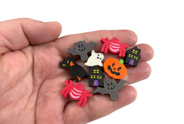 mini halloween erasers