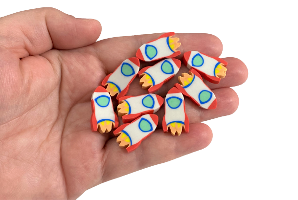 mini rocket erasers