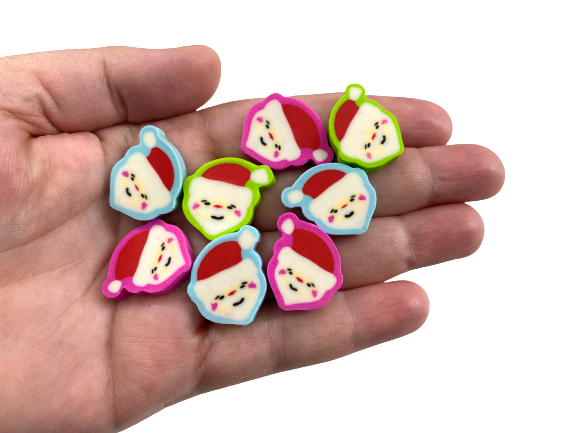 mini santa erasers
