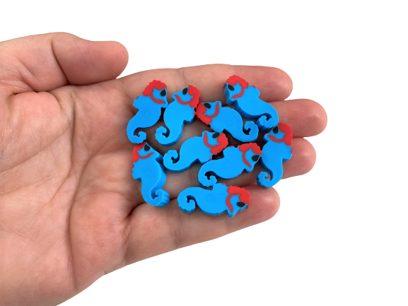 seahorse mini erasers