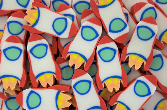 rocket mini erasers for kids