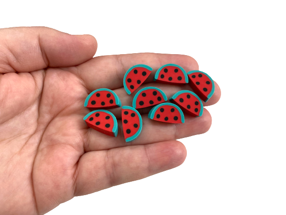 mini watermelon erasers