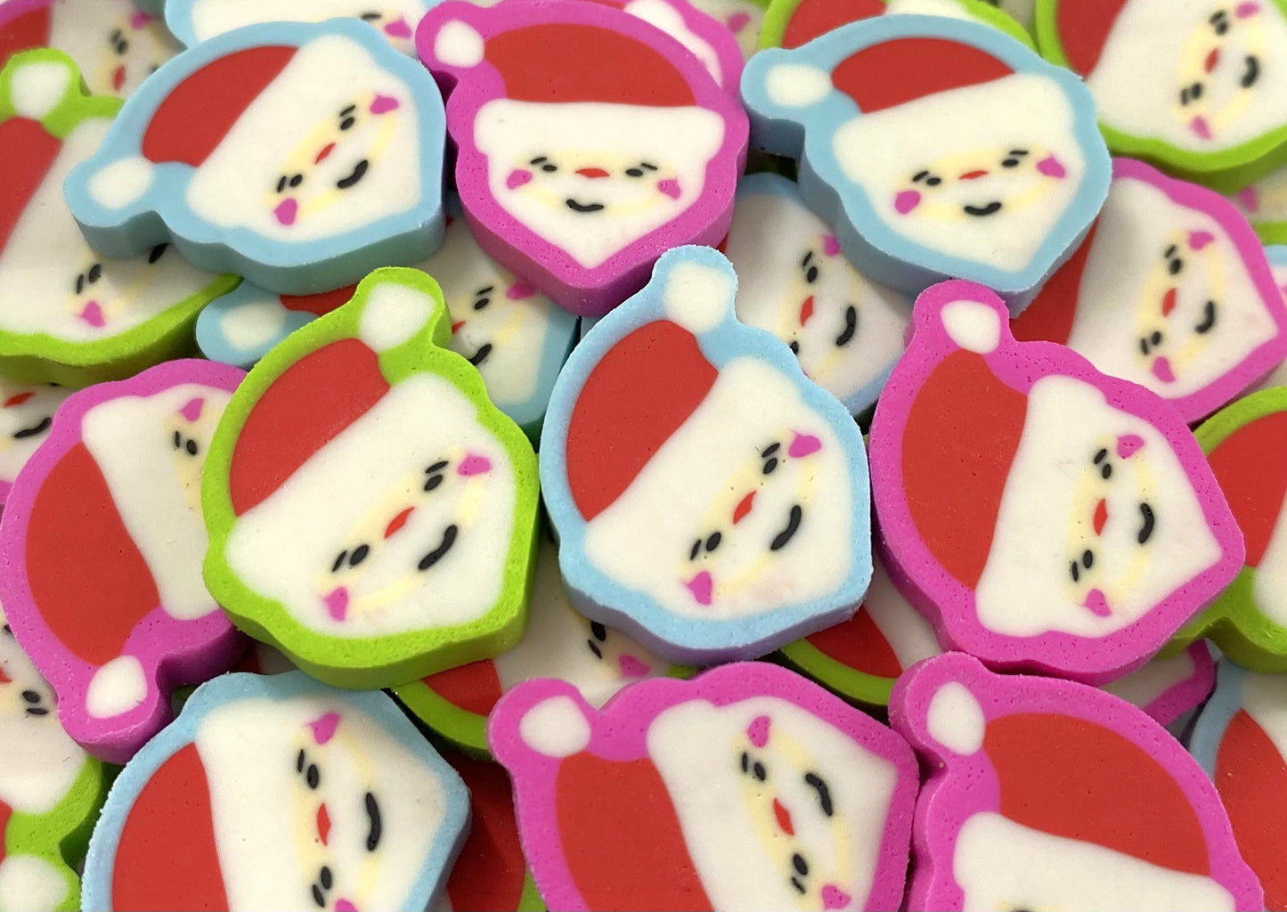 santa claus mini erasers
