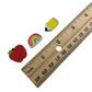 Mini Eraser Assortment: Apples, Pencils and Rainbows