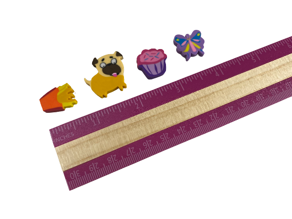Bulk Mini Erasers: Animals, Food, Rainbows, Dinosaurs, Ice cream, Pizza, Fries