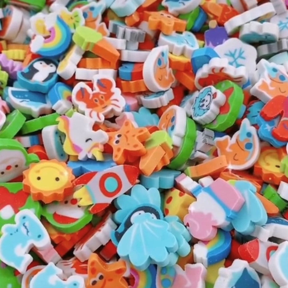 FUN MINI ERASERS FOR KIDS