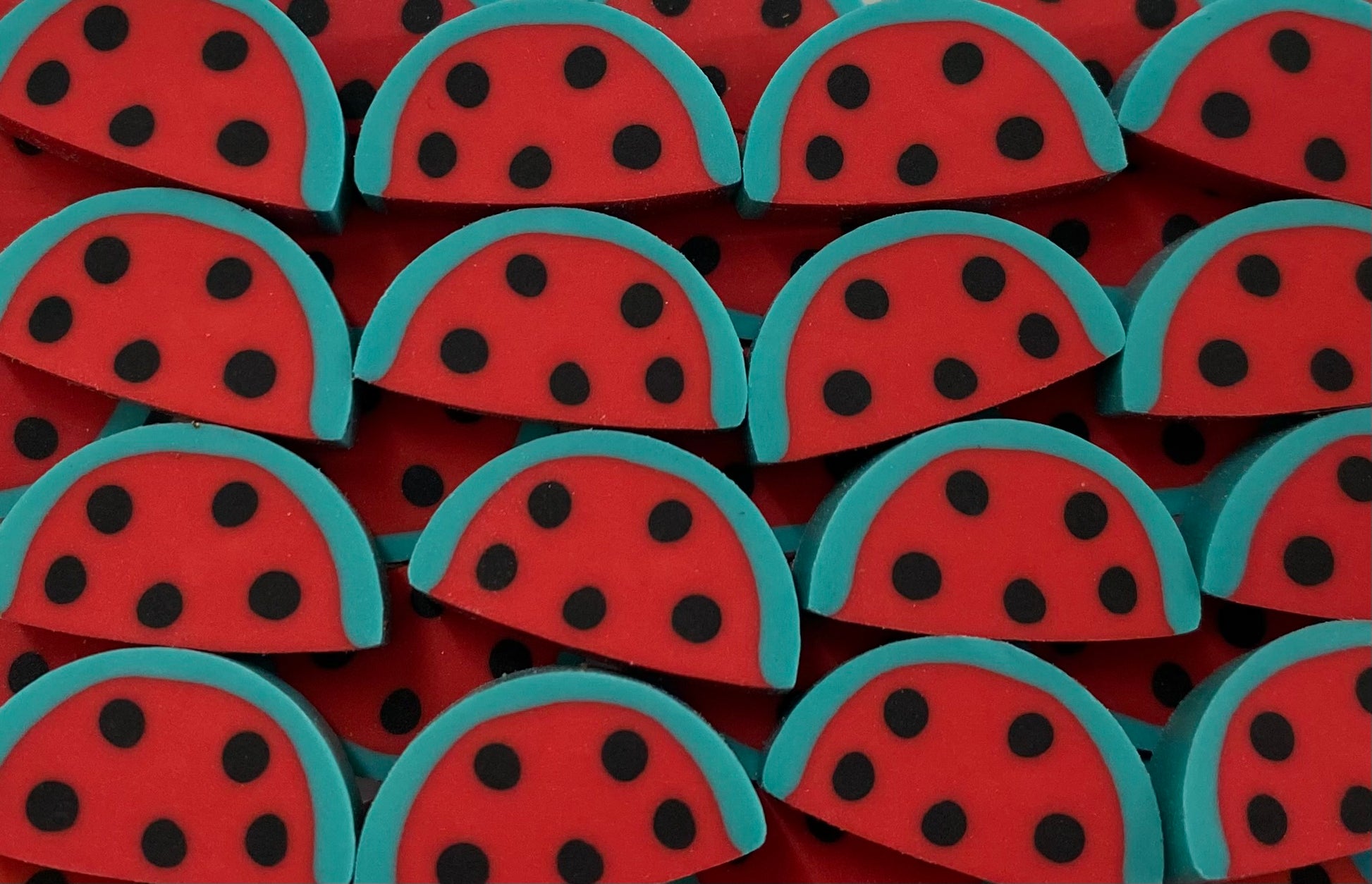 watermelon mini erasers
