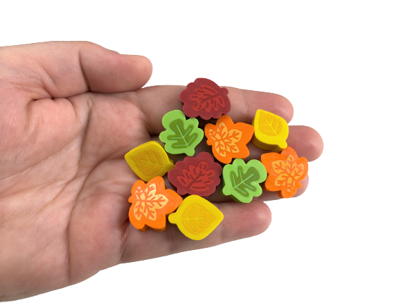 fall autumn leaves erasers