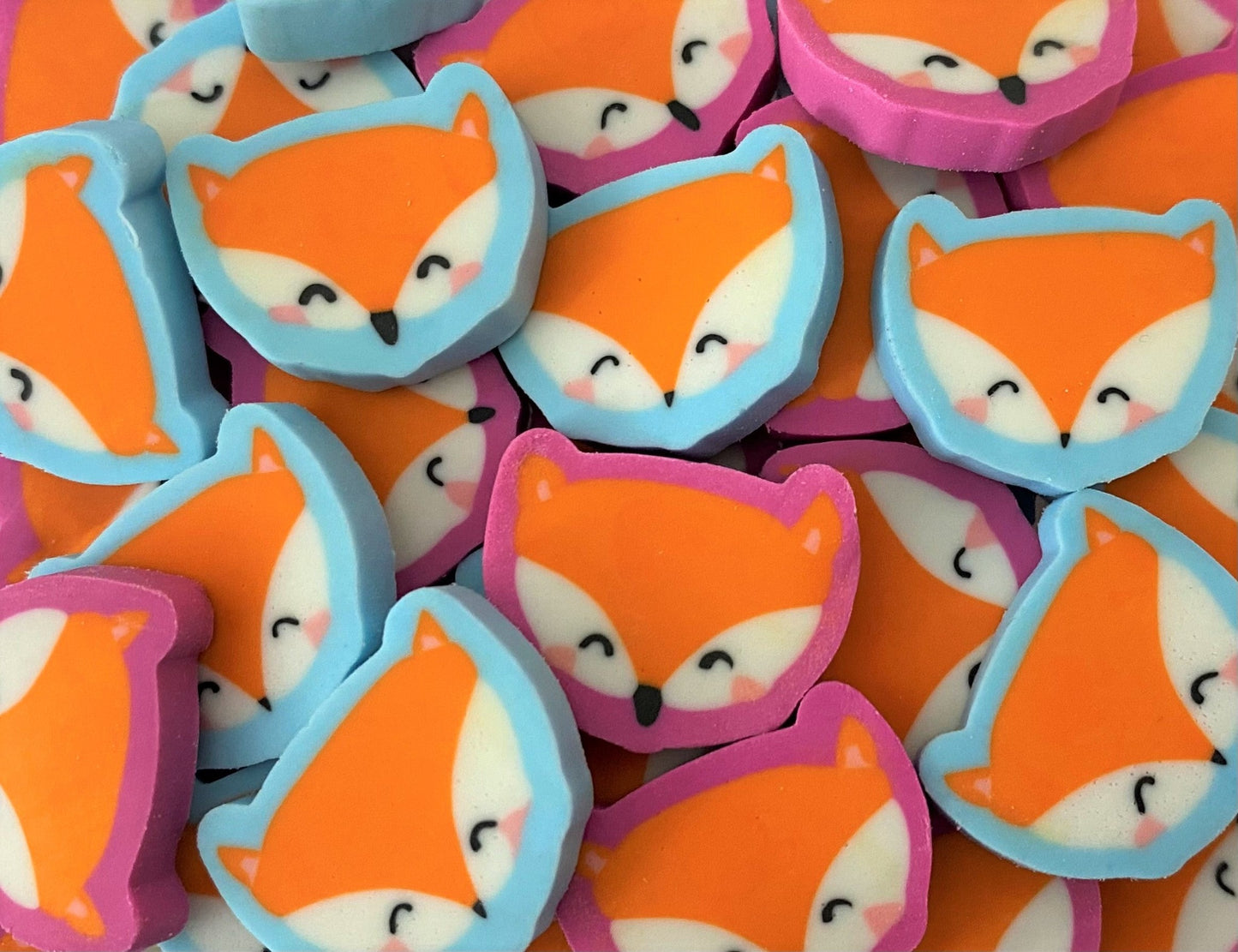 mini fox erasers