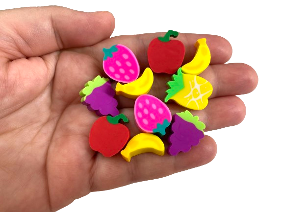 fruit mini erasers