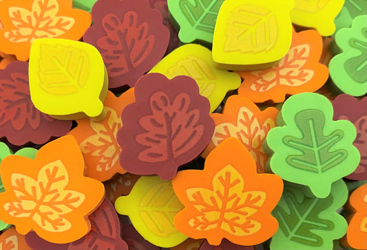 autumn fall leaves mini erasers for kids