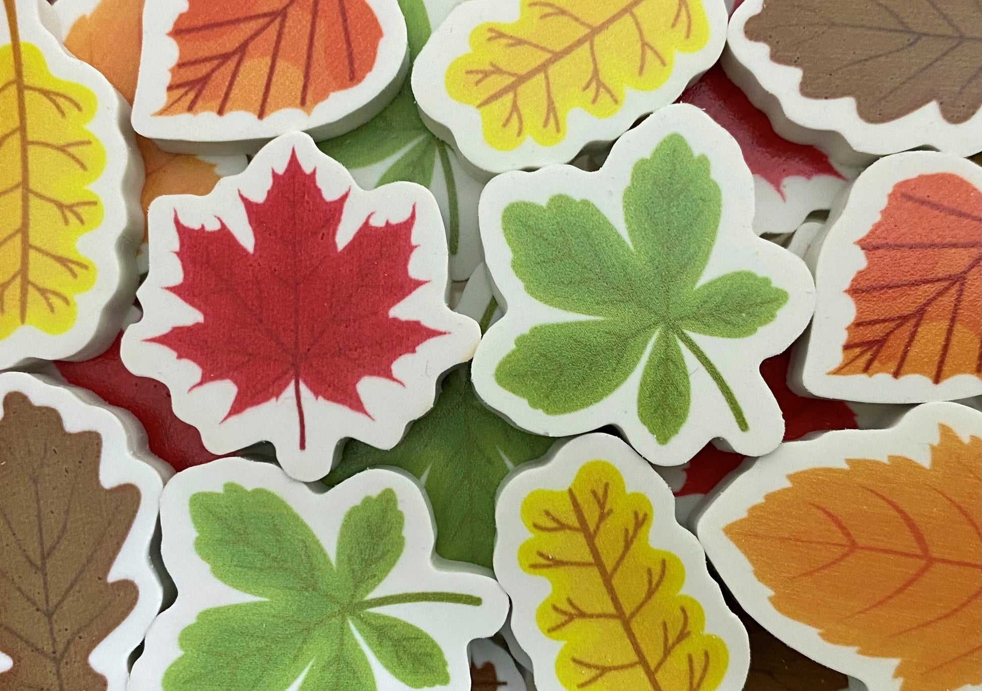 fall leaves mini erasers for kids