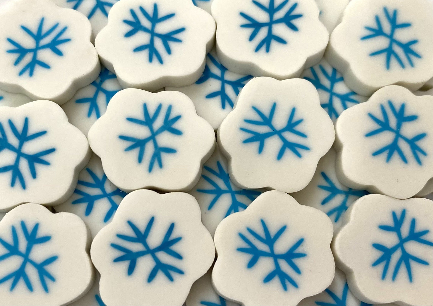 winter snowflake mini erasers for kids