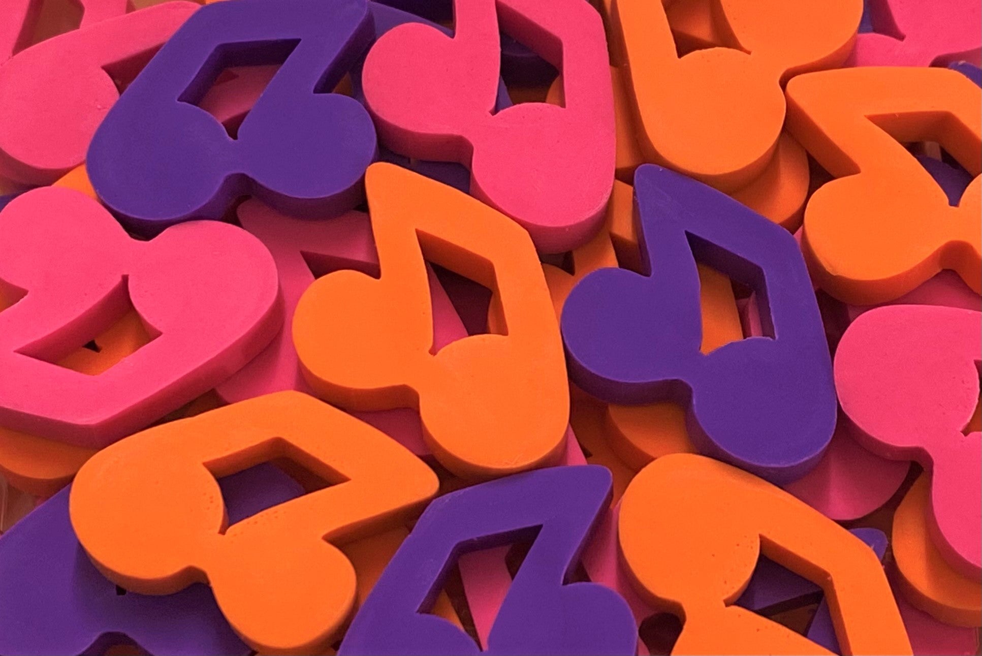 music notes erasers 