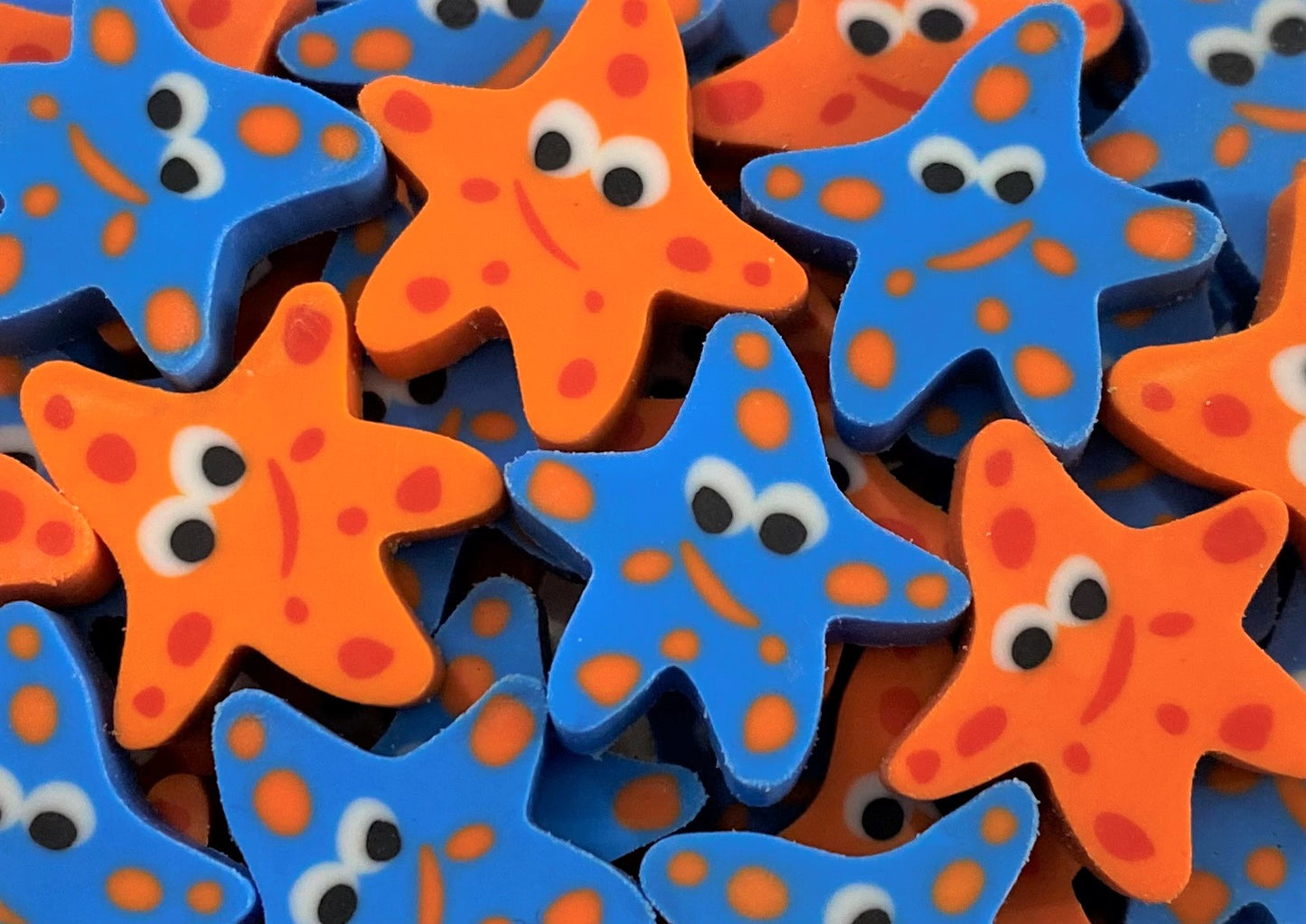 mini starfish erasers