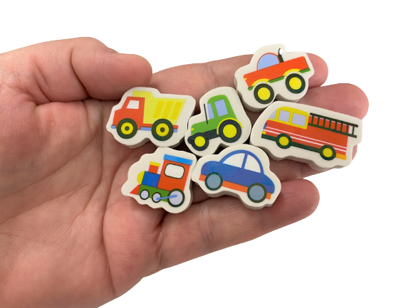 transport vehicle car mini erasers