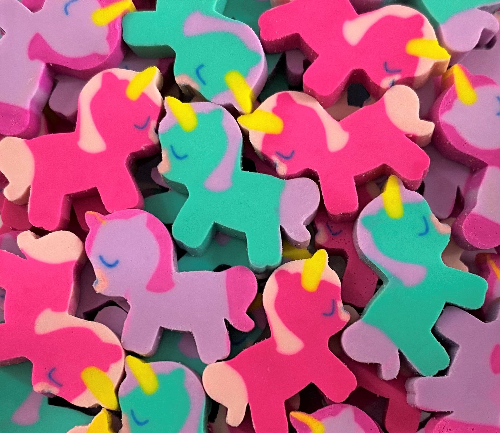 cute unicorn mini erasers for kids