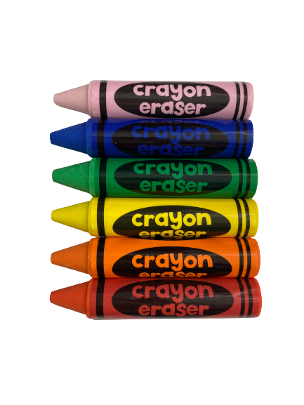 crayon shaped erasers
