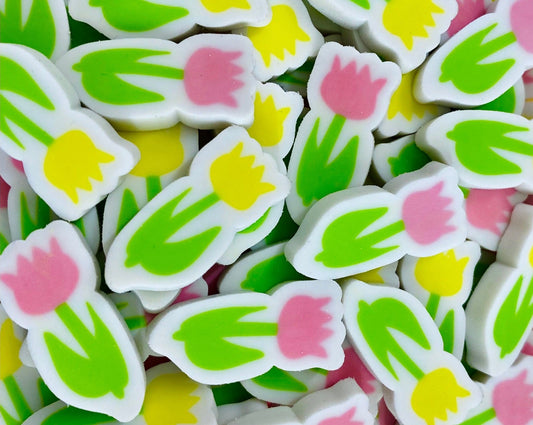 spring flowers mini erasers for kids