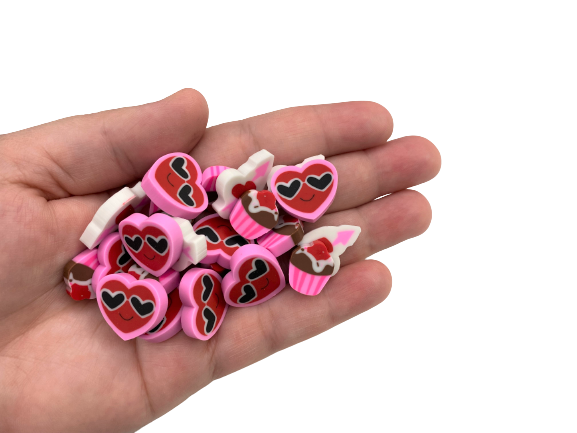 valentine day erasers