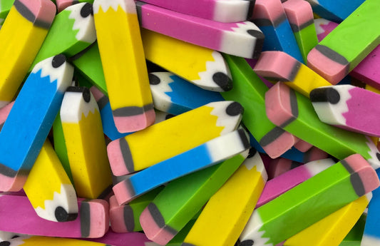 mini pencil erasers